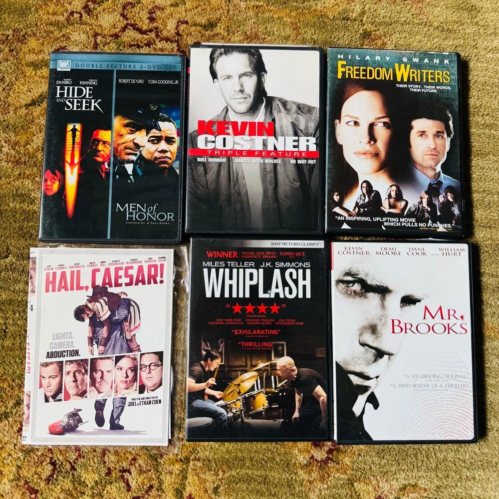 Variety of 6 DVDs including 4 Kevin Costner movies Tested and Working